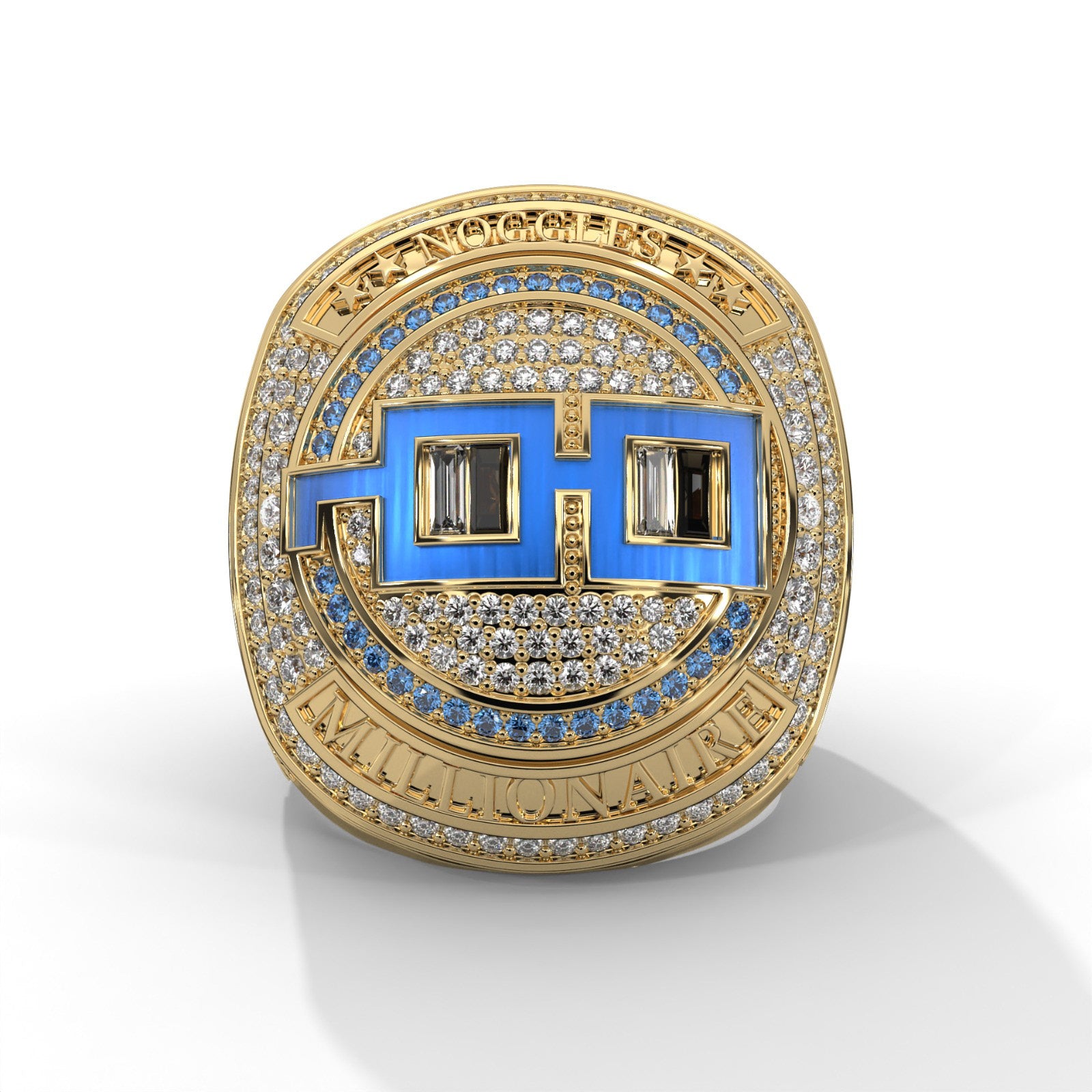 Noggles Millionaire Ring — blue enamel